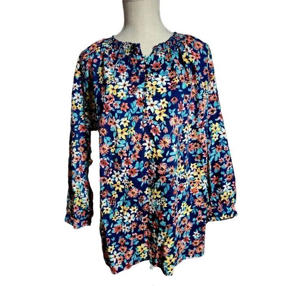St. John's Bay Floral Blouse Women's Top. Size 2X. Plus Size. - Picture 8 of 8